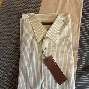 Men's PERRY ELLIS Light mint green / White Plaid Cotton Shirt XXL NWT NEW NiCe!